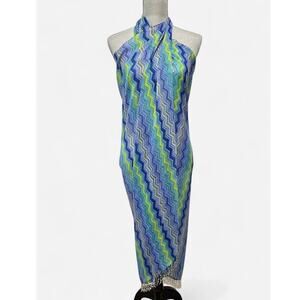Collection XIIX sarong swim cover up beaded retro bold vibrant beach resortwear